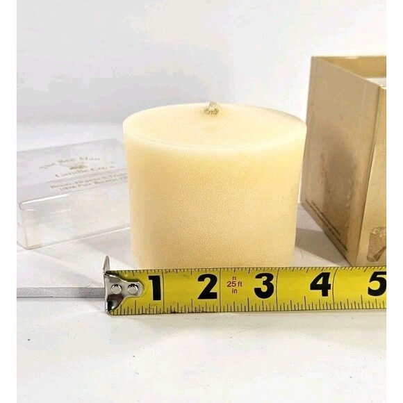 The Bee Man Candle Co.100% Pure Bees Wax Traditional Pillar Burns 40 hrs 3x3" - Picture 9 of 10
